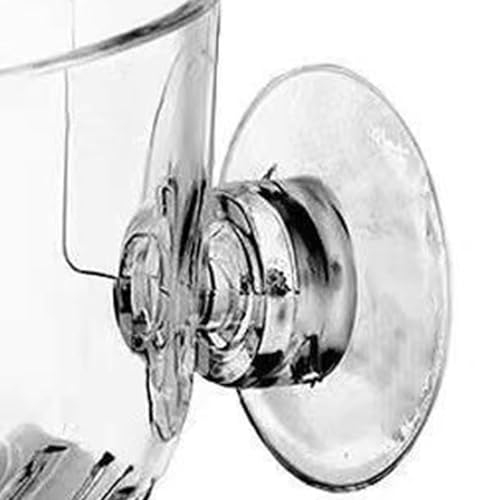 Naroote Suction Cup Aquarium Planter Transparent Acrylic Plant Holder 48x49 mm with Wide Sloped Openings for Fish Tank Shrimp Fry Xmas Moss (Large Size)