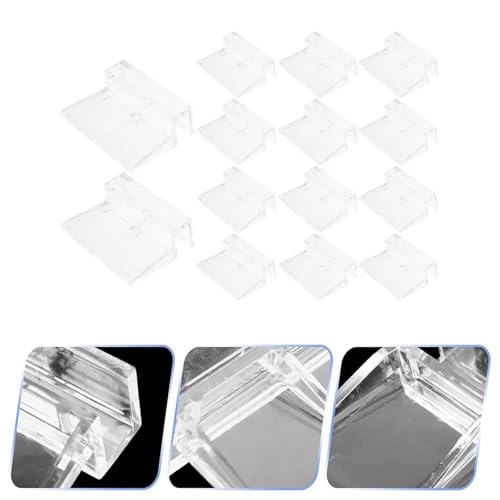 Aquarium lid Clips 16pcs Aquarium Lid Clips 6mm Acrylic Fish Tank Cover Support Bracket Rimless Glass Top Handle Clamps Tanks Accessories