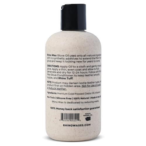 Rhino Wax Baseball Glove Cleaner for Dirt, Grime Removal & Easy Daily Care