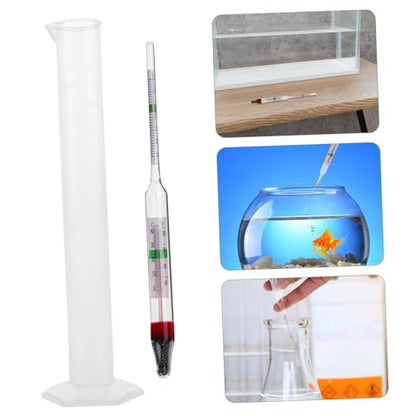 1set Hydrometer Tester for Aquaculture Fish Tank Includes Measuring Cylinder Accurate Sea Water Density Measurement Tool