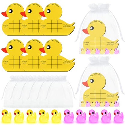 Seenelling 6 Set Cruise Duck Kits for Hiding Tic Tac Toe Duck for Cruise Ship Keep or Hide Gifts with Storage Bag Fish Extender Gifts for Ship Travel Hiding Essentials Birthday Party