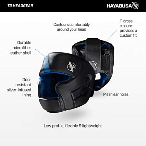 Hayabusa T3 Adjustable MMA Headgear - color: White/Black, size: Large
