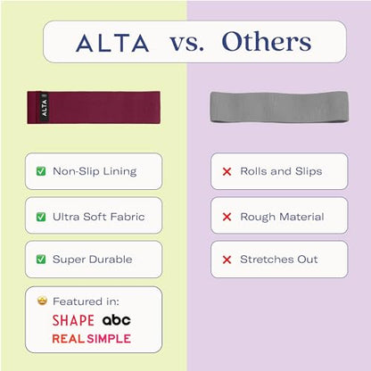 ALTA Booty Bands for Women, Non-Slip Fabric Resistance Bands for Working - color: Dawn