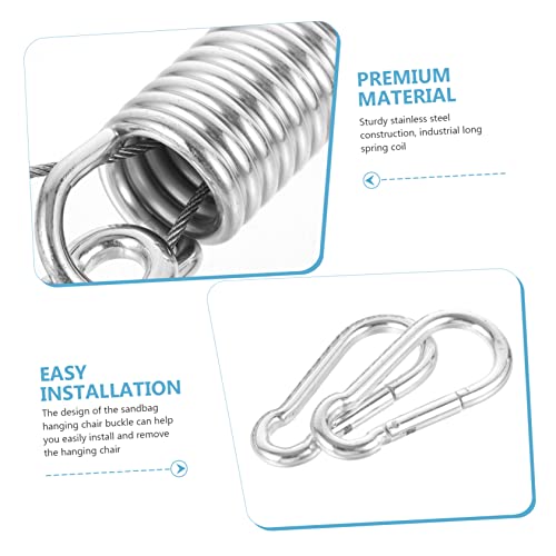 1set Hammock Spring Kit for Outdoor Swing Chairs Suspension Set Rotation for Comfortable Swinging Includes Galvanized Spring Hooks