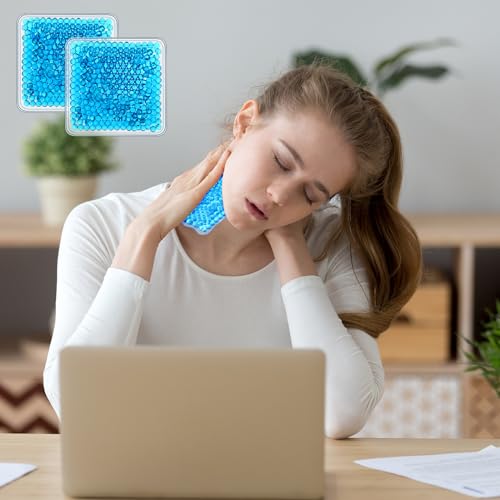 TrelaCo 60 Pcs Gel Ice Packs for Injuries 4"x4" Mini Reusable Ice Packs Small Cold Bags Hot Cold Compress for Pain Relief, Strain, Knee, Migraine, Neck, Toothache, Eyes, Face