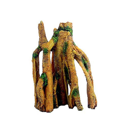 SLOCME Aquarium Resin Tree Trunk Ornament - Fish Tank Wood House Decor, Betta Fish or Other Pets Can Swim Through the Branches