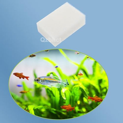 6 Pcs Aquarium Bio Sponge White Foam Filter Pads Compatible with Aqua Clear 70/300 Filtration Systems