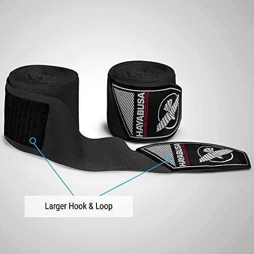 Hayabusa 4.0 Perfect Stretch Boxing Hand Wraps | Boxing Hand Wraps, Boxing Wraps, Muay Thai Hand Wraps, Wrist Wraps Boxing, Hand Wraps for Boxing Gloves, 180 Inch Hand Wraps - color: Black, size: 180"