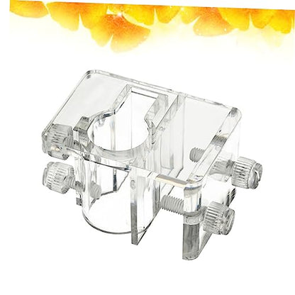2pcs Aquarium Fixed Clip Water Holder Clamp Acrylic Fish Tank Clip (Size s 5-20mm) Prevents Slipping Falling - color: Transparentx2pcs, size: Size 1x2pcs