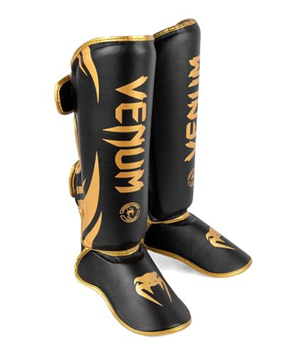 Venum Challenger Standup Shin Guards - color: Black/Gold, size: Medium
