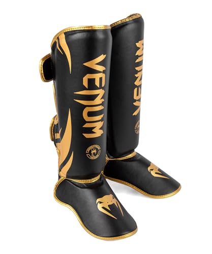 Venum Challenger Standup Shin Guards - color: Black/Gold, size: Large