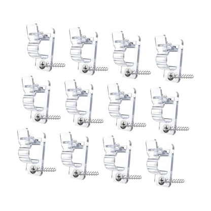 of 12 Common Cable Clip Holders Including Screws for Versatile Application on Different Materials Cable Management Clips with Screws for Secure Wire Organization
