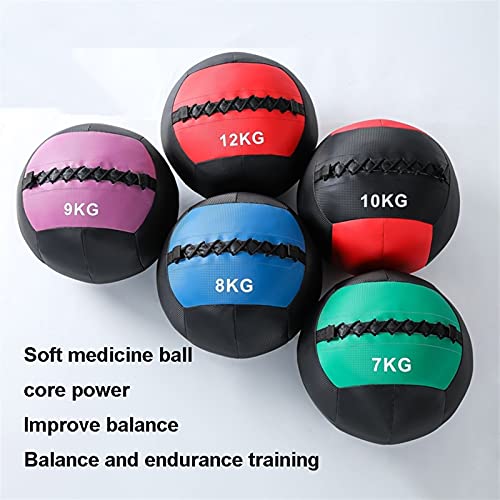 Medicine Ball Slam Ball Wall Ball，Artificial Leather Squash Soft Medicine Ball for Strength and Conditioning Exercises, Cross Training, Cardio and Core Workouts (Size : 12KG/26.5LB) - size: 12KG/26.5LB