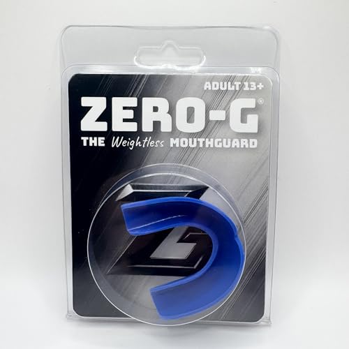 Zero-G Adult Mouthguard Blue 1-Pack, Boil & Bite for Contact Sports - color: Blue
