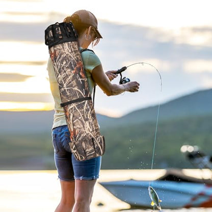 Fishing Rod Bag Fishing Rod Case, Durable Folding 900D Oxford Fabric Portable Large Capacity Waterproof, Fishing Gifts for Men Boys - color: Camouflage