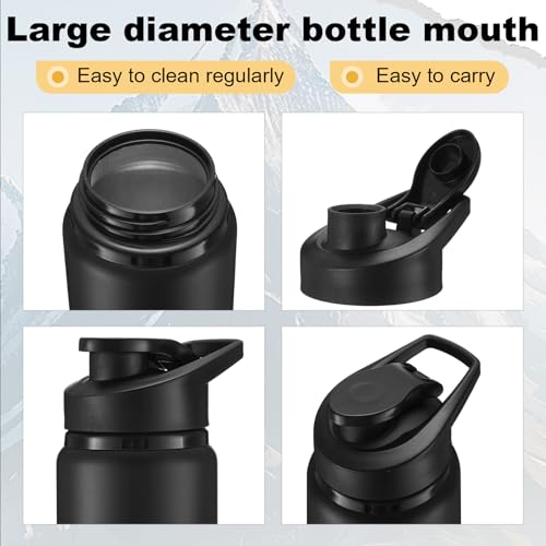 Domensi Aluminum Water Bottle Bulk - color: Black 13, size: 17oz