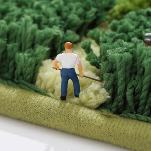 Moss Forest Bathroom Rug, Cute Cozy Green Plant Tufted Mat, Ultra Soft Microfiber, TPR Holder Backing, Absorbent Machine Washable, for Sink Bar, Shower and Bedroom, 19.7" x 31.5", Lawn - color: Lawn