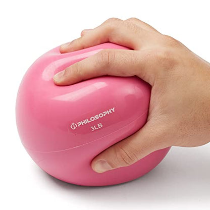 Philosophy Gym Toning Ball - Soft Weighted Mini Medicine Ball - style: 3 LB