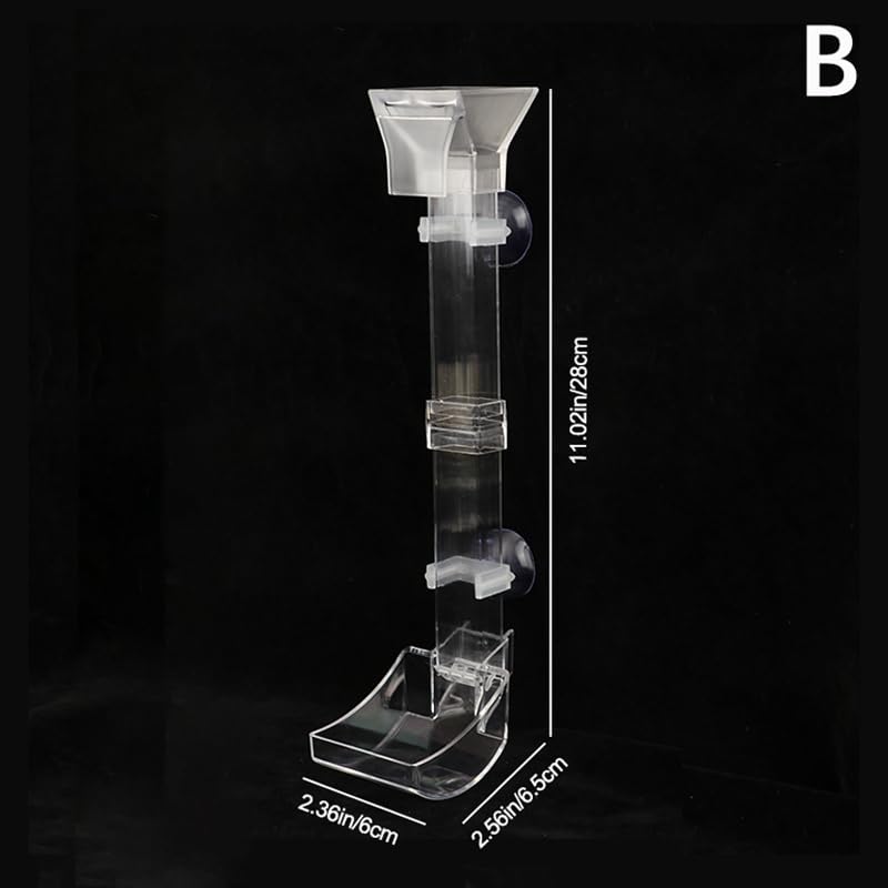 1PC Aquarium Transparent Feeding Tube Set Acrylic Aquarium Feeder Shrimp Feeder Feeding Container Accessories Tools（28cm）