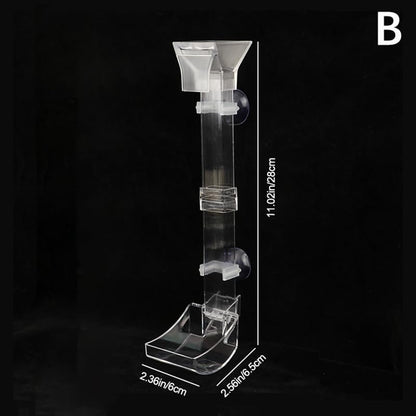1PC Aquarium Transparent Feeding Tube Set Acrylic Aquarium Feeder Shrimp Feeder Feeding Container Accessories Tools（28cm）