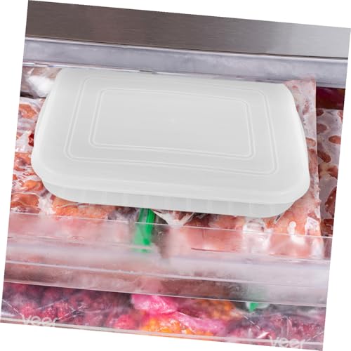 3pcs Transparent Cold Container for Refrigerator Reusable Food Storage Box for Bacon Shrimp Fish and Meat for Freshness and Organization Home Outdoor Use