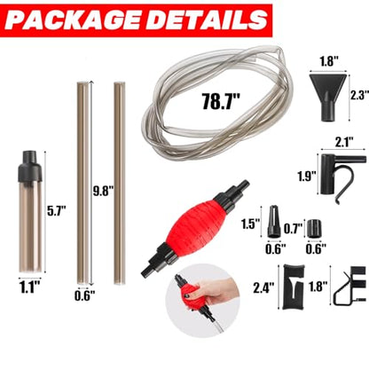 Small Gravel Vacuum for Aquarium, Multifunctional Fish Tank Cleaner, Aquarium Gravel Cleaning Kit for Water Changing, Sand Cleaning