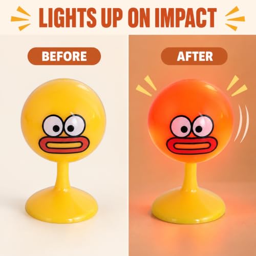Desktop Punching Bag Set of 4, Light Up Stress Relief Desk Toy