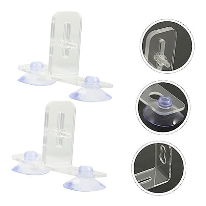 4 Sets Fish Tank Divider Clips Aquarium Separation Board with Suction Cups Insulation Divider for Mixed Breeding Easy Installation Transparent Design
