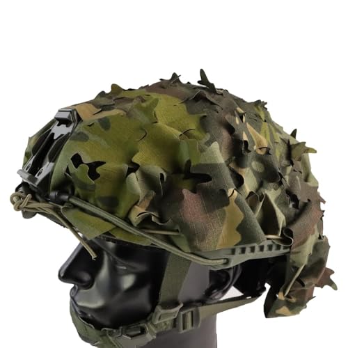 Tactical Helmet Cover Breathable Mesh Camo Camouflage Helmet Cover Great for Tactical Military Gear Combat Fast Helmet - color: DW