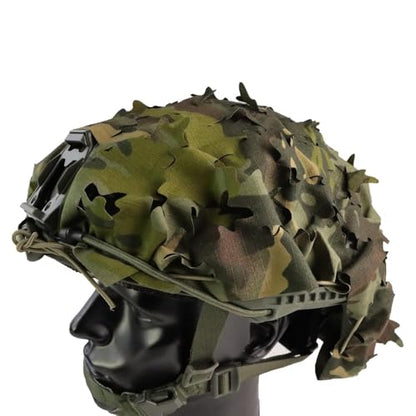 Tactical Helmet Cover Breathable Mesh Camo Camouflage Helmet Cover Great for Tactical Military Gear Combat Fast Helmet - color: DW