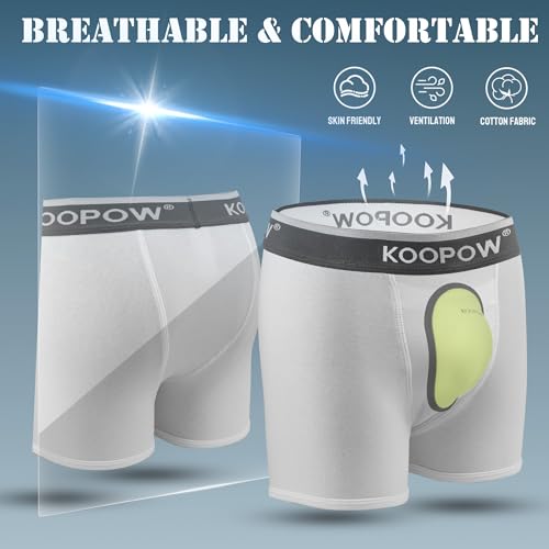 KOOPOW Youth Boys Compression Shorts with Soft Protective Athletic Cup - color: 0203-white(2-pack), size: X-Small