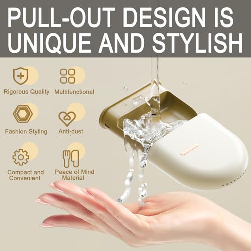 Retainer Case with Vent Holes, Pull-out Slim Denture baths | Compatible with Invisalign, Mouth Guard Set, Fashion Orthodontic Retainer Case with Retainer Removal Tool and Brush - color: Green