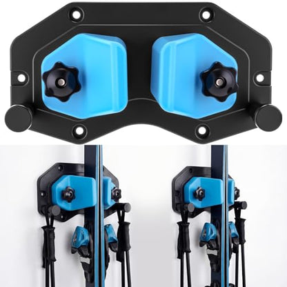 Soulchen 2 Pcs Ski Snowboard Wall Rack, Garage Storage Organizer