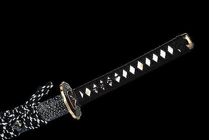 JIHPEN sword - Katana Sword with Scabbard - color: Black-Damascus