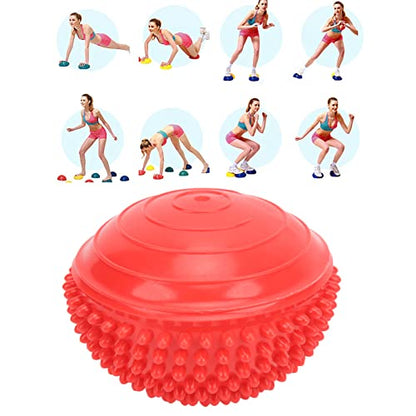 Massage Ball, Rubber Therapy Ball for Deep Tissue Relief & Muscle Recovery, Portable Self Massage Tool for Gym Office Home Use (Red) - color: Red