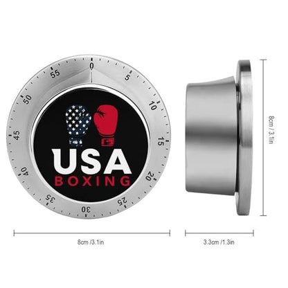 Boxing Gloves U.S. Flag Kitchen Timer 60 Minute Mechanical Countdown Wind Up Timers for Home Outdoor