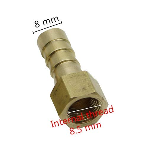 Spray Water Connection Brass 1/8" Female/Male Thread To 6/8/10mm Pagoda Connector Aquarium Adapter Water Hose Connector Gas Soft Tube (Color : White)