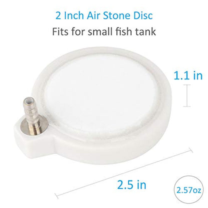 Pawfly 2 Inch Air Stone Disc Aerator Bubble Diffuser for Small Air Pump Aquarium Fish Tank Bowl