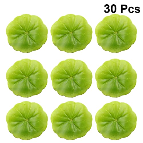 PRETYZOOM 90pcs Mini Artificial Floating Foam Lotus Leaves Lily Pads Artificial Foliage Pond Decor for Pond Pool Home Aquarium Decoration (2.36")