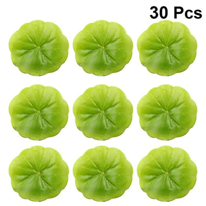 PRETYZOOM 90pcs Mini Artificial Floating Foam Lotus Leaves Lily Pads Artificial Foliage Pond Decor for Pond Pool Home Aquarium Decoration (2.36")