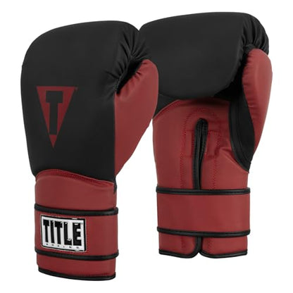 TITLE Boxing Conquest Training Boxing Gloves - color: Black/Red, size: 12 oz