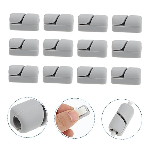 20pcs Clips Self-Adhesive Silicone Cable Fixing Clamps for Organizing USB Power and Mouse Cords Office