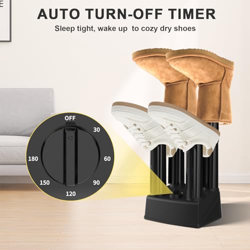 Boot Dryers Shoe Dryer: Boot Warmer and Deodorizer with Fan, Boot Dryer for Work Boots with Timer, Shoe Dryers for Sneakers
