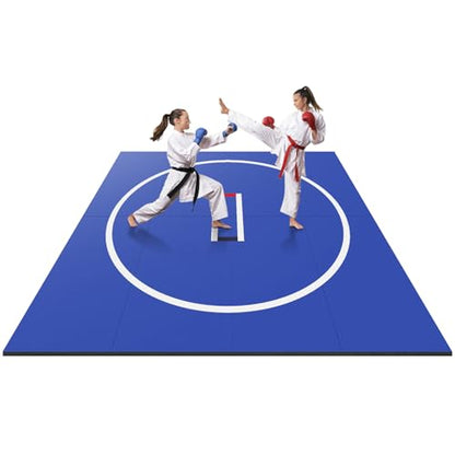Generic 3M X 3M Wrestling Mats Jiu Jitsu Training Mat Wear Resist Folding Exercise Mat Anti-Slip Multi-Functional Training Blankets for Grappling Martial Art Boxing Judo
