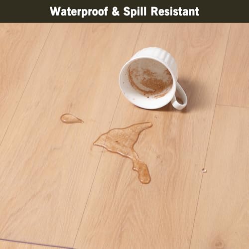 2x3ft Clear PVC Floor Mat, 2mm Thick Waterproof Protective Mat for Hard Floors, Under Refrigerator, Pet Bowls, or Appliances – Cuttable, Easy to Clean