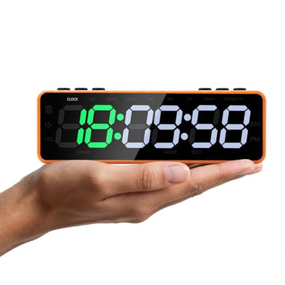 Gym Timer with Strong Magnet for Home Gym, Interval Timer Battery Supply | Workout Clock with Stopwatch, Count up/Down,Custom Interval for Fitness/Home/Boxing