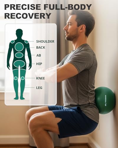 Trideer Exercise Ball for Physical Therapy, 9 Inch Pilates Ball - color: Green (with pump)