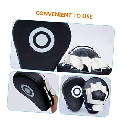 Boxing Pad Punching Pad Martial Arts Training Equipment Focus Mitt Ergonomic Pu Leather Taekwondo Kick 9.84X7.48 Inch Strike Shield