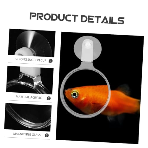 GANAZONO Glass for Aquariums Multifunctional Viewer Strong Cup for Betta Fish Landscapes and Small Animals Observation