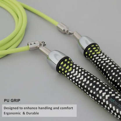 HEREROPE 1/4LB Weighted Jump Rope for Speed, Cardio, Boxing & Workout, Skipping Rope with Ball-bearing, Comfortable & Ergonomic Grip, Tangle Free Cable, Jump Ropes for Men Women Fitness - size: ‎M - 8'4 (User Height 5'4.5" - 5'7")